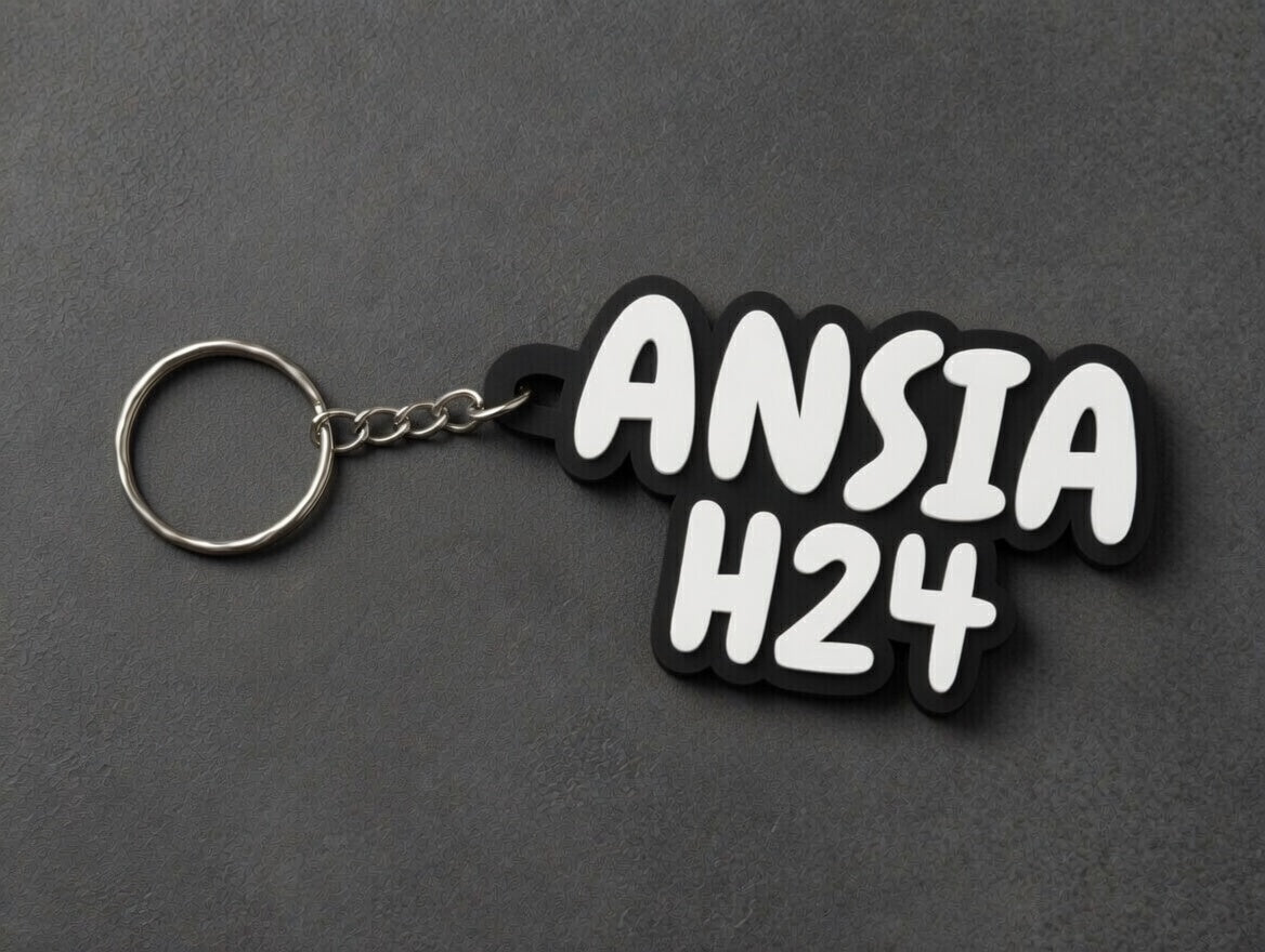 Portachiavi “ANSIAH24” – Gadget ironico 3D | Badalab