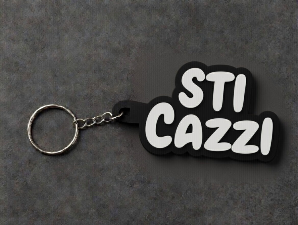 Portachiavi “STICAZZI” – Gadget ironico 3D | Badalab